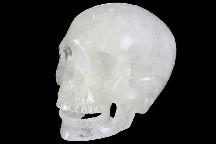 Realistic, Polished Quartz Crystal Skull - #150851